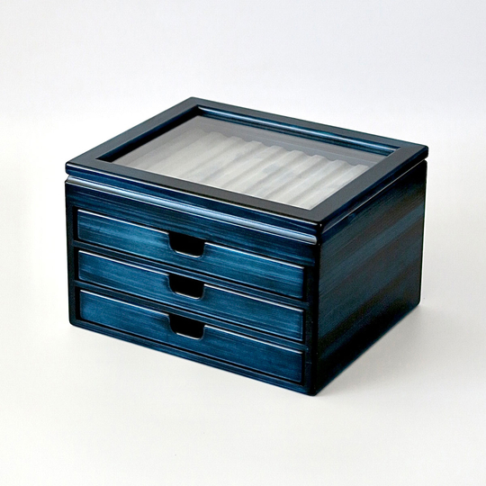 Toyooka Craft Portapenne in Legno 40 Posti Hinoki Blue