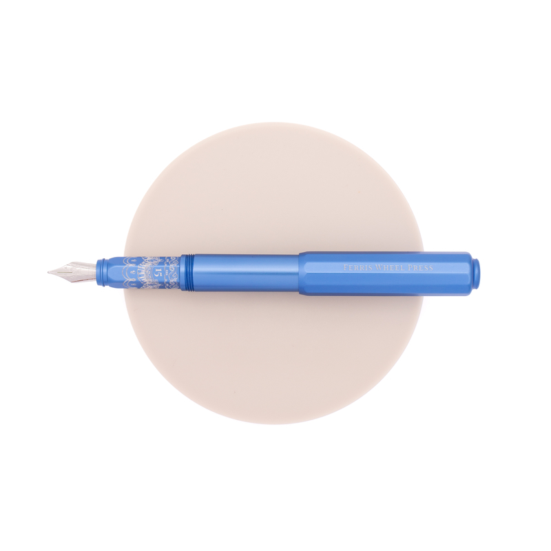 Ferris Wheel Press Ferris Wheel Press Aluminum Carousel Penna Stilografica Blue Revelry Edizione Limitata