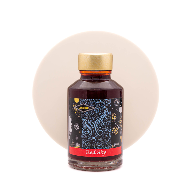 Diamine Diamine Shimmering Red Sky Ink Bottle 50 ml