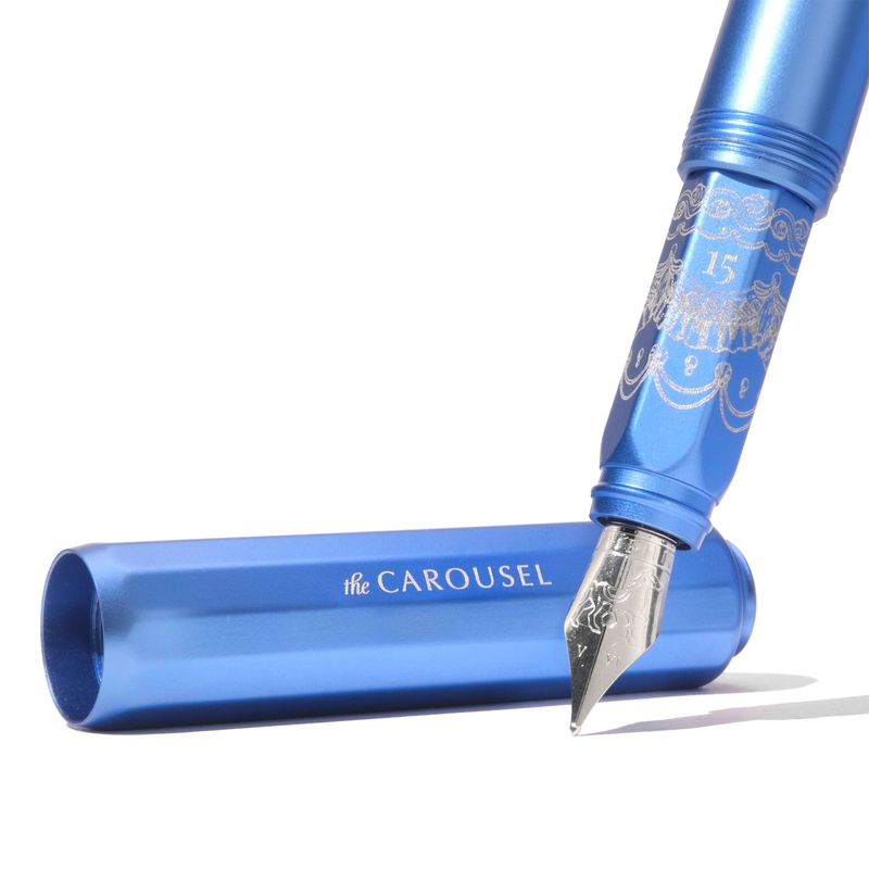 Ferris Wheel Press Ferris Wheel Press Aluminum Carousel Fountain Pen Blue Revelry Limited Edition