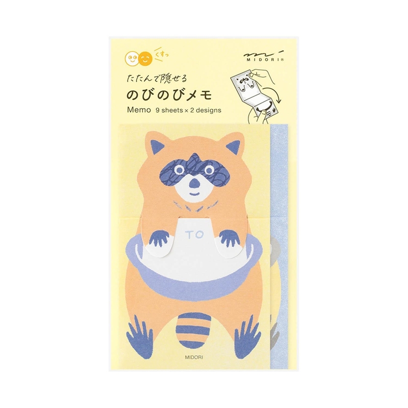 Midori Midori Memo Stretchy Raccoon
