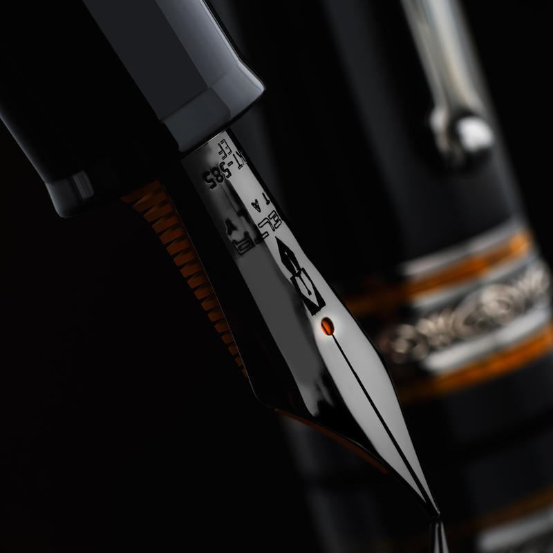 Delta Delta DV Oversize Fountain Pen Soiree & Ruthenium