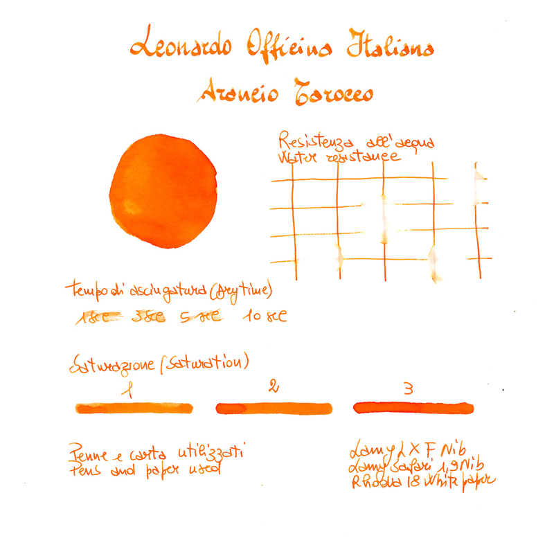 Leonardo Officina Italiana Leonardo Warm Orange Ink Bottle 40 ml