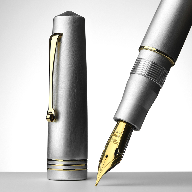 Leonardo Officina Italiana Leonardo Momento Zero Fountain Pen Alumina & Gold 14k Limited Edition