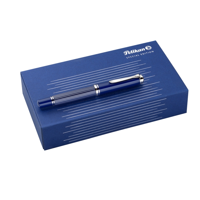 Pelikan Pelikan Souveran M815 Penna Stilografica Metal Striped Blue Edizione Speciale