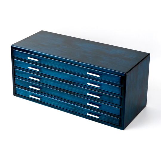 Toyooka Craft Portapenne in Legno 100 Posti Hinoki Blue