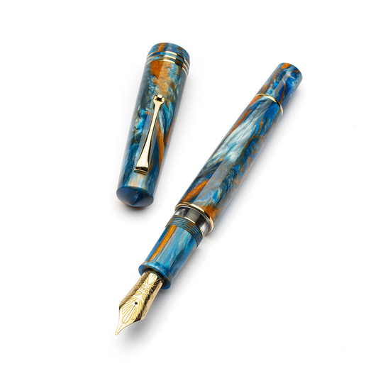 Leonardo Momento Zero Grande 2.0 Fountain Pen Ocean Sunrise No. 8 Nib