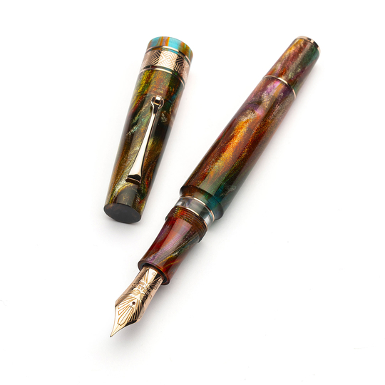 Leonardo Supernova Fountain Pen Primary Manipulation 5 & Rose Gold Nib No. 8 Limited Edition