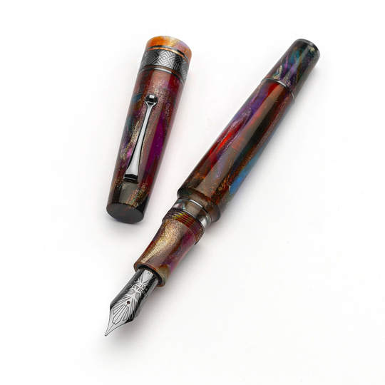 Leonardo Supernova Fountain Pen Primary Manipulation 5 & Ruthenium Nib No. 8 Limited Edition
