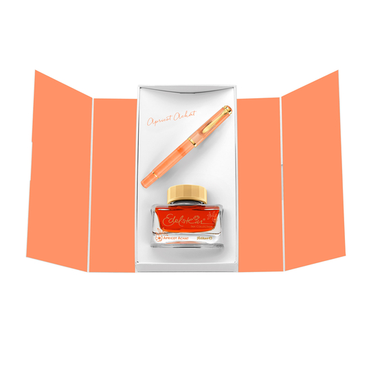 Pelikan M200 Set Fountain Pen & Ink Apricot Achat 2025 Special Edition