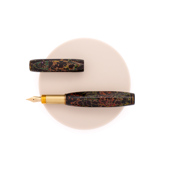 Wancher Densho Tsugaru 4 Facets Penna Stilografica Kuro-age Raden