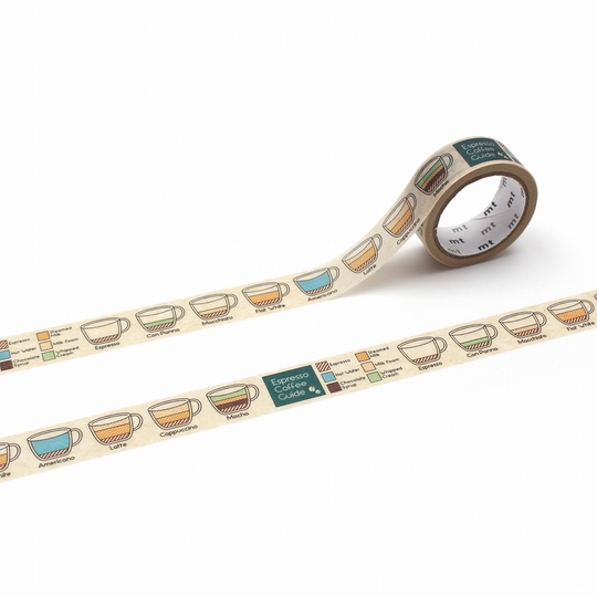 MT Upcycle Washi Tape Espresso Coffee Guide