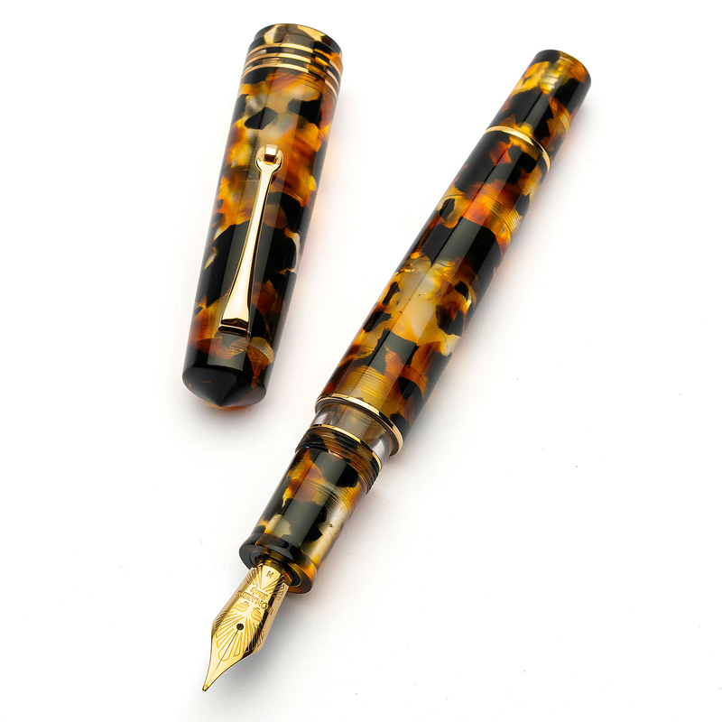 Leonardo Officina Italiana Leonardo Momento Zero Grande 2.0 Penna Stilografica Sottobosco & Oro