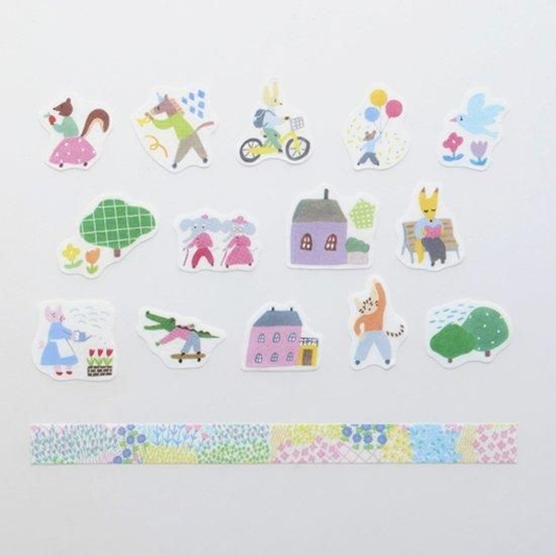 Bande Bande Washi Tape Animal Town & Flower Garden