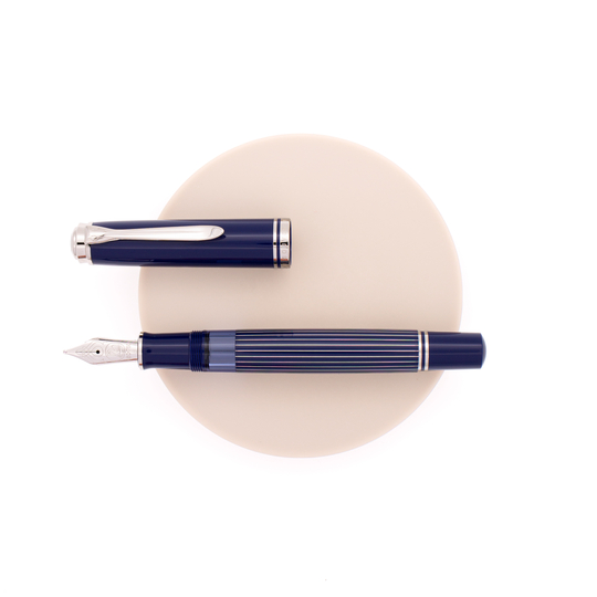 Pelikan Souveran M815 Fountain Pen Metal Striped Blue Special Edition