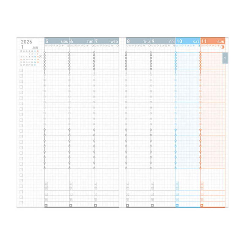 Kokuyo Kokuyo Jibun Techo First Kit 2027 A5 Slim Orange