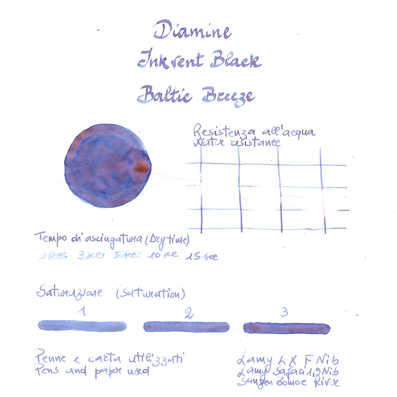 Diamine Diamine Inkvent Baltic Breeze Ink Bottle 50 ml Black Edition Shimmer