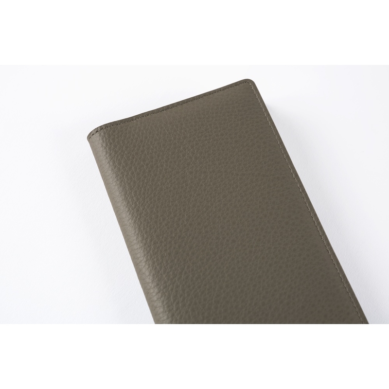 Hobonichi Hobonichi Techo Weeks Leather: Taut (Gray & Light Blue) Cover per Agenda Settimanale