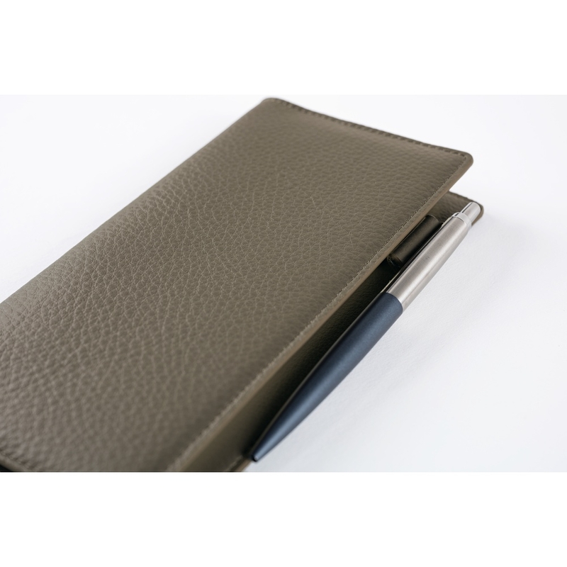 Hobonichi Hobonichi Techo Weeks Leather: Taut (Gray & Light Blue) Cover per Agenda Settimanale