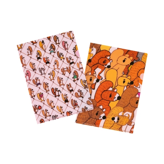 Hobonichi 100%ORANGE: Squirrel Squadron Folder Set 2 Cartelle per Cousin A5