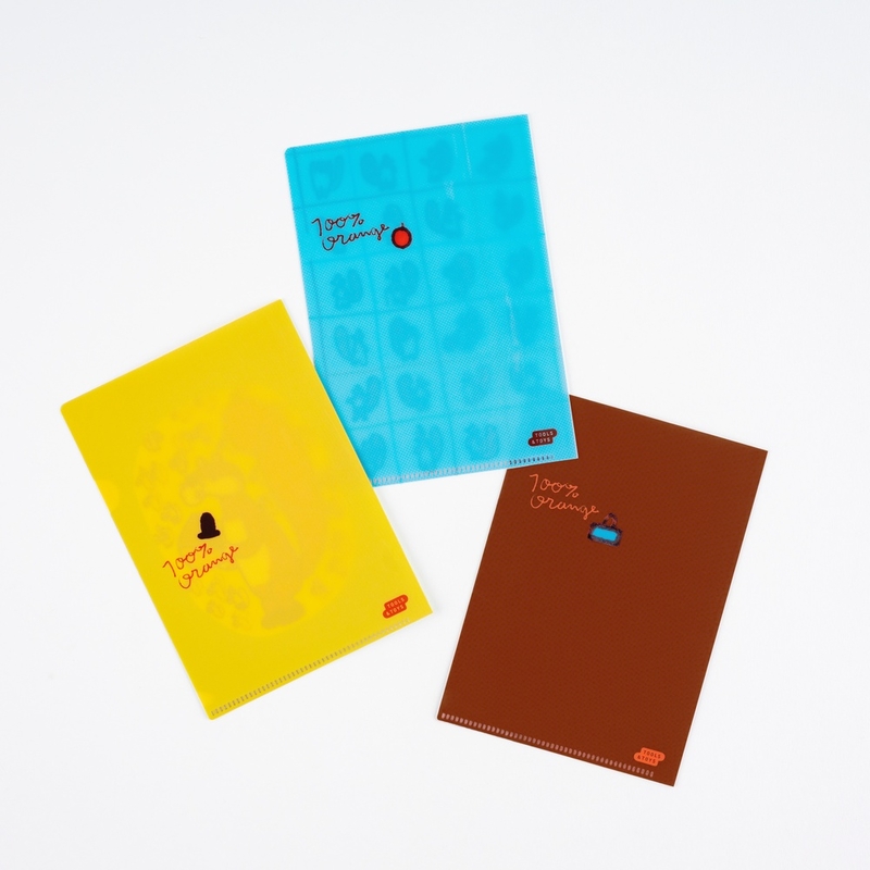Hobonichi Hobonichi 100%ORANGE: Squirrel Squadron Folder Set 3 Cartelle per Original A6