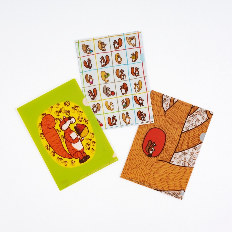 Hobonichi Hobonichi 100%ORANGE: Squirrel Squadron Folder Set 3 Cartelle per Original A6