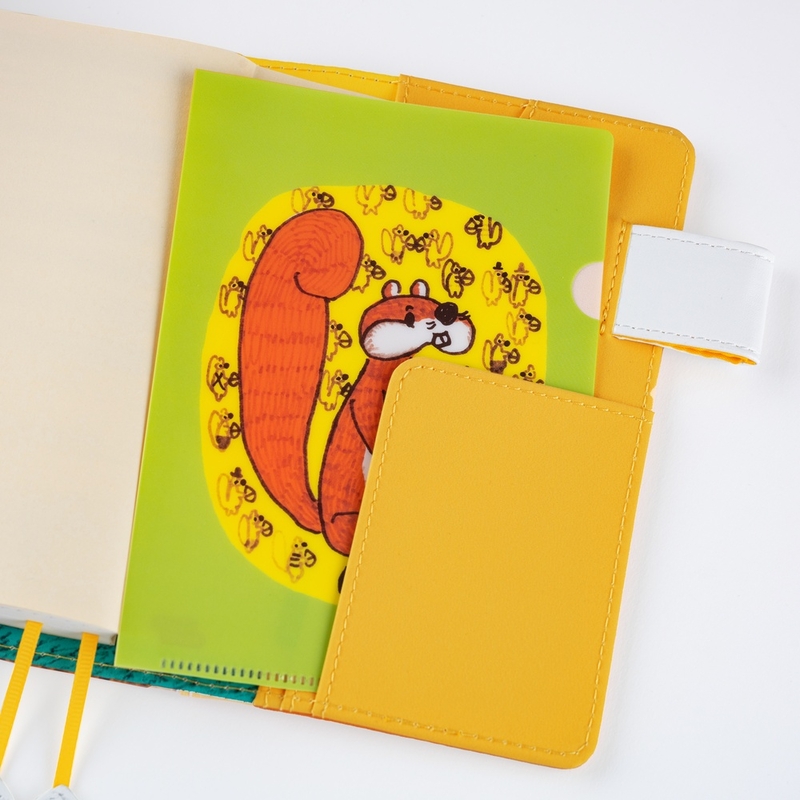 Hobonichi Hobonichi 100%ORANGE: Squirrel Squadron Folder Set 3 Cartelle per Original A6