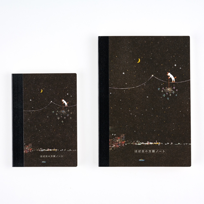 Hobonichi Hobonichi Graph Notebook A6 Hiroko Kubota: Another night of falling star sparklers Quadretti