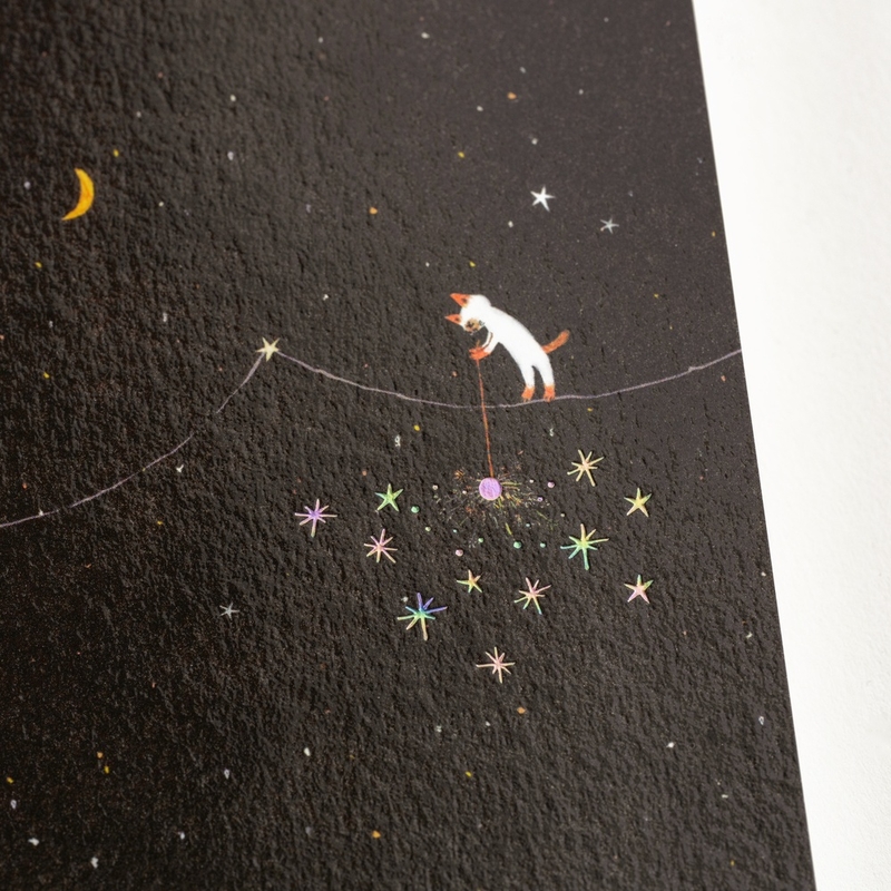Hobonichi Hobonichi Graph Notebook A5 Hiroko Kubota: Another night of falling star sparklers Quadretti