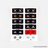 Hobonichi Hobonichi ONE PIECE magazine: Pirate Flag Index Stickers