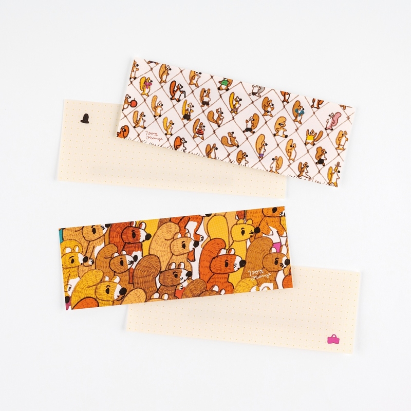 Hobonichi Hobonichi Carta da Lettere 100%ORANGE: Squirrel’s Moving Day