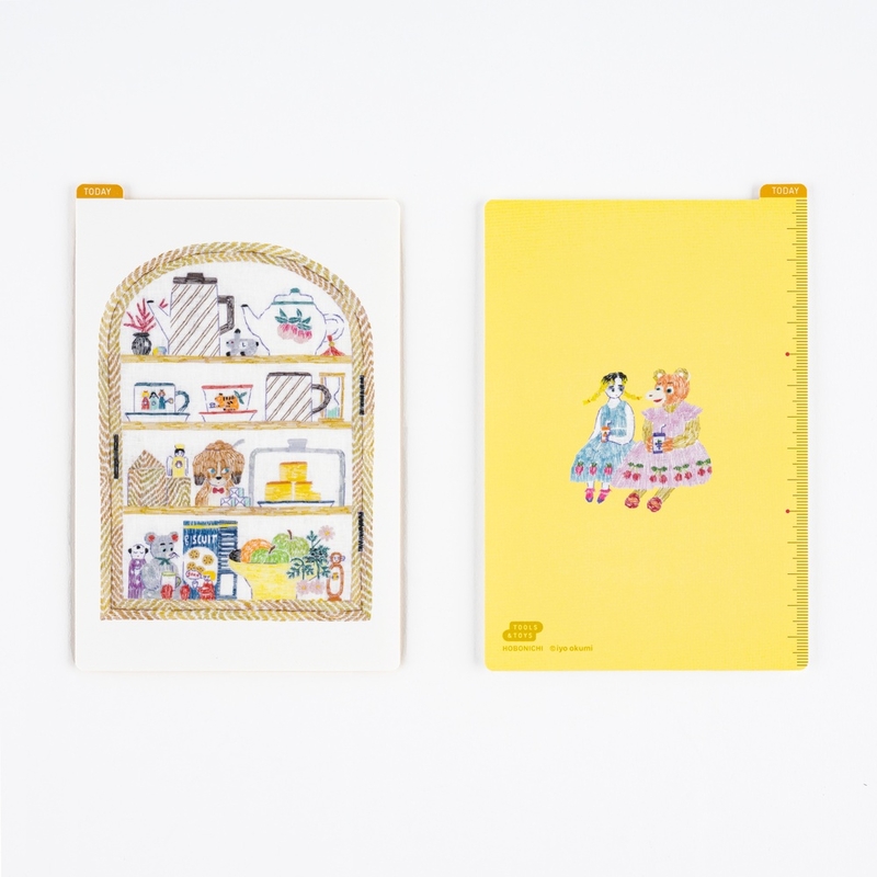 Hobonichi Hobonichi Pencil Board iyo okumi: Happy Tea Time - Teapot Shelf Sottopagina per Original A6