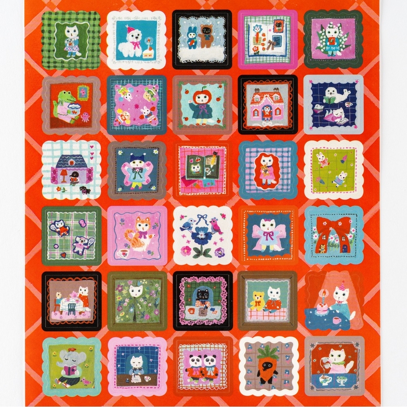 Hobonichi Hobonichi Stickers Yumi Kitagishi: Daily Life of White Cat