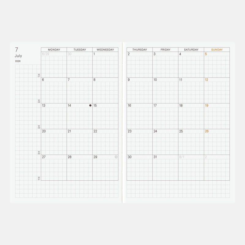Hobonichi Hobonichi Techo Planner Book A6 2026