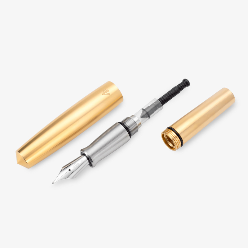 Gravitas Gravitas Pocket Penna Stilografica Raw Brass