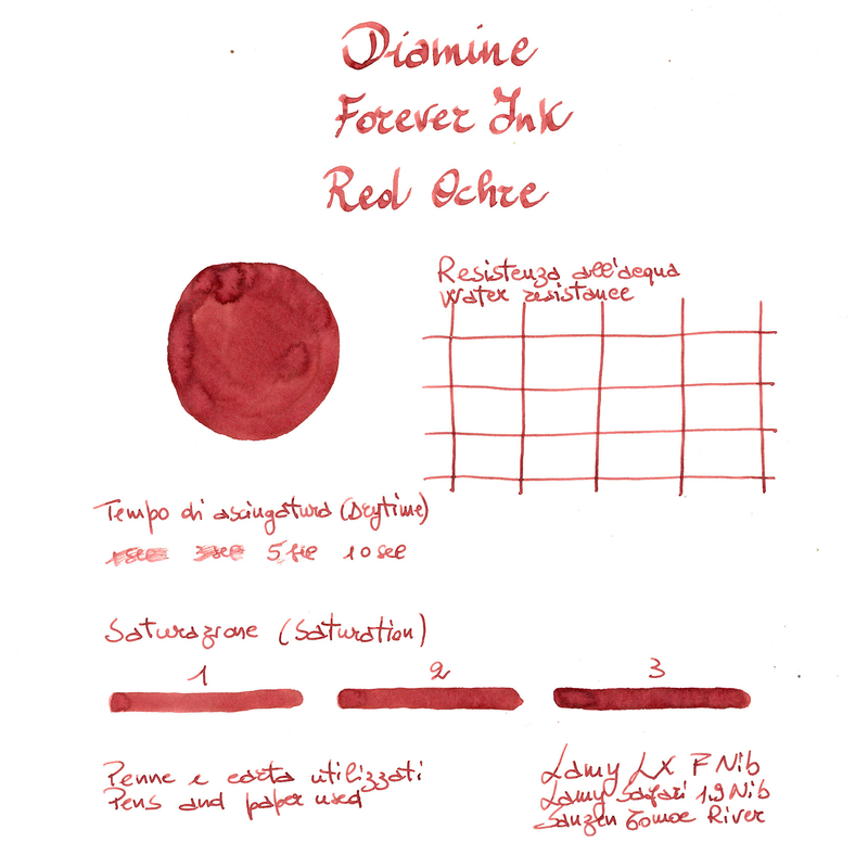 Diamine Diamine Forever Ink Red Ochre Ink Bottle 50 ml
