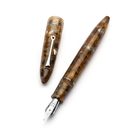 Leonardo Furore Penna Stilografica Acque Ambrate & Rodio