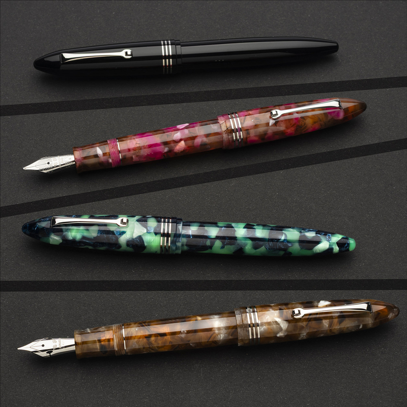 Leonardo Officina Italiana Leonardo Furore Penna Stilografica Lampone Selvatico & Rodio