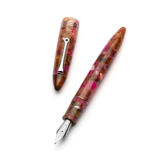 Leonardo Furore Fountain Pen Lampone Selvatico & Rhodium 14k