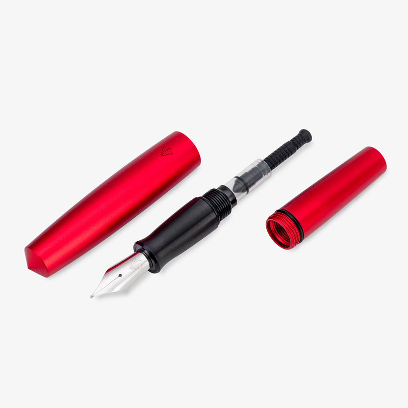 Gravitas Gravitas Pocket Aluminium Penna Stilografica Rossa