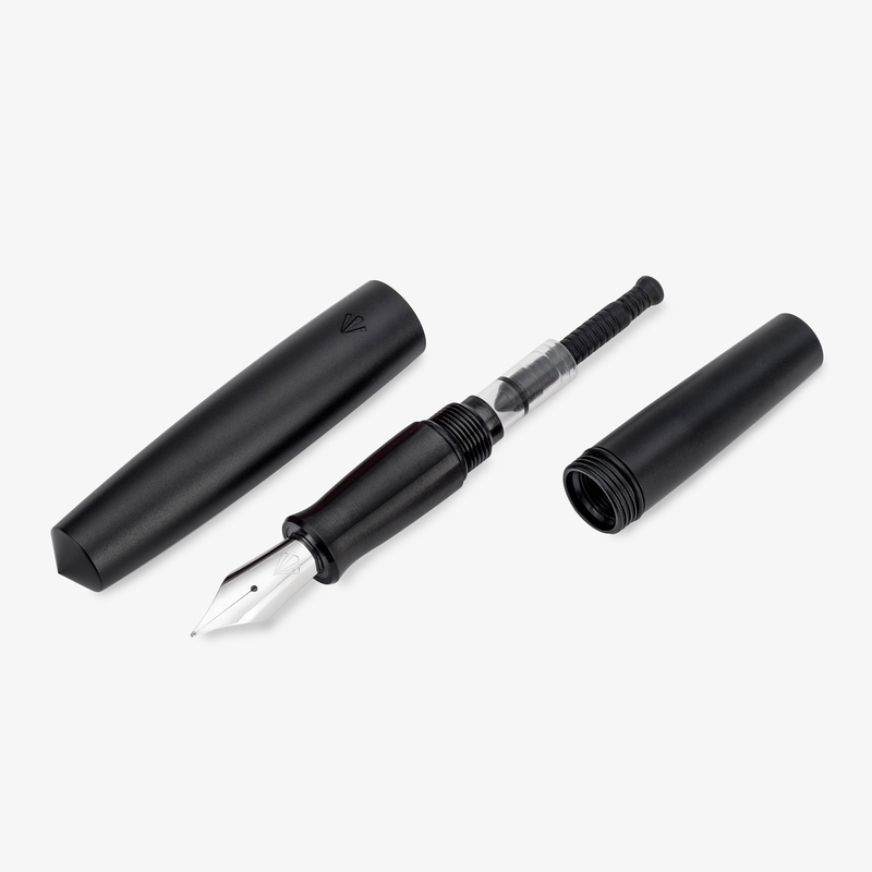 Gravitas Gravitas Pocket Aluminium Penna Stilografica Nera