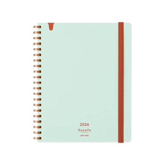 Kokuyo Sooofa Soft Ring 2026 Diary Light Green