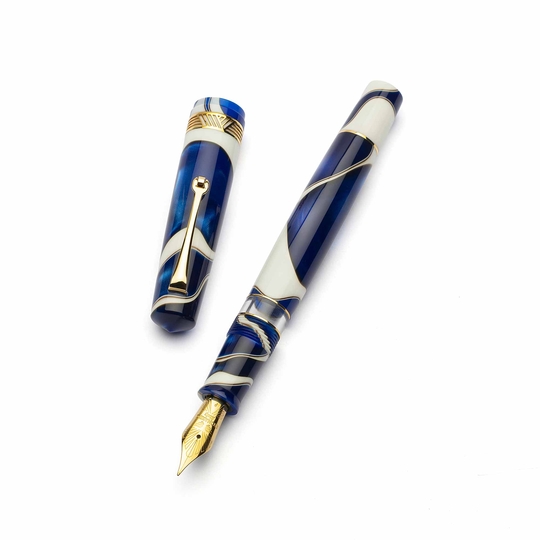 Leonardo Momento Magico Fountain Pen Blue Wave & Gold