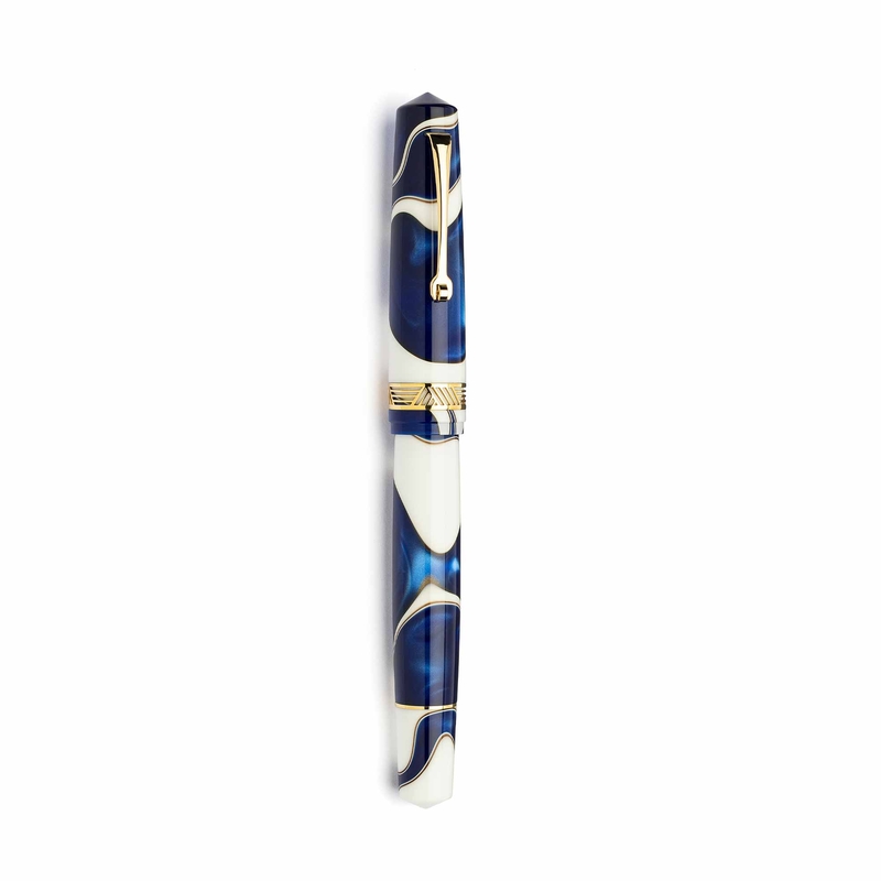 Leonardo Officina Italiana Leonardo Momento Magico Fountain Pen Blue Wave & Gold 14k