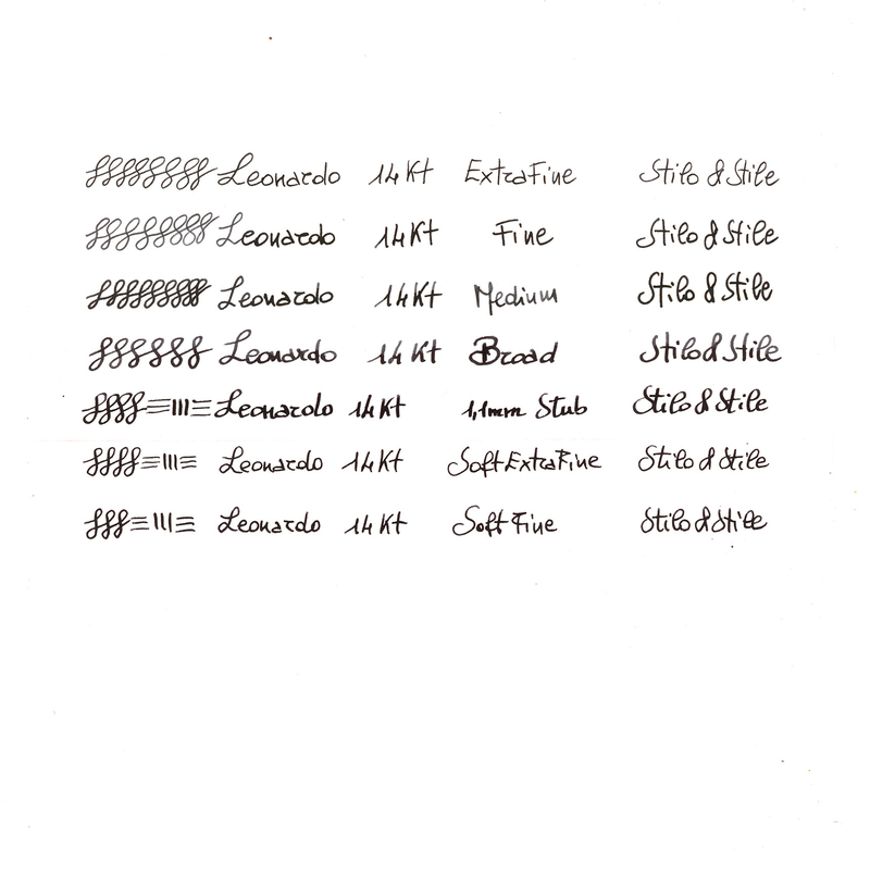 Leonardo Officina Italiana Leonardo Momento Magico Penna Stilografica Foglia & Rodio 14k