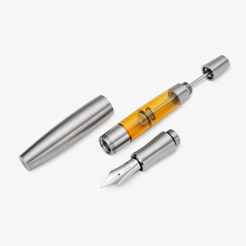 Gravitas Gravitas Monster Fountain Pen Grade 5 Titanium Machine Finish