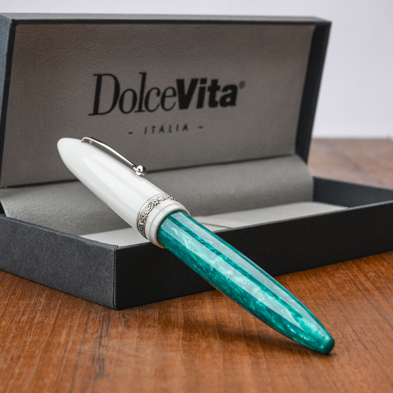 Dolcevita Leonardo x Dolcevita Furore Penna Stilografica Smeralda & Rodio