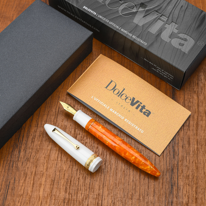 Dolcevita Leonardo x Dolcevita Furore Penna Stilografica Terra degli Aranci & Oro