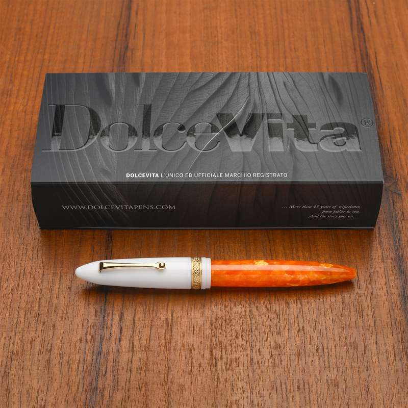 Dolcevita Leonardo x Dolcevita Furore Penna Stilografica Terra degli Aranci & Oro