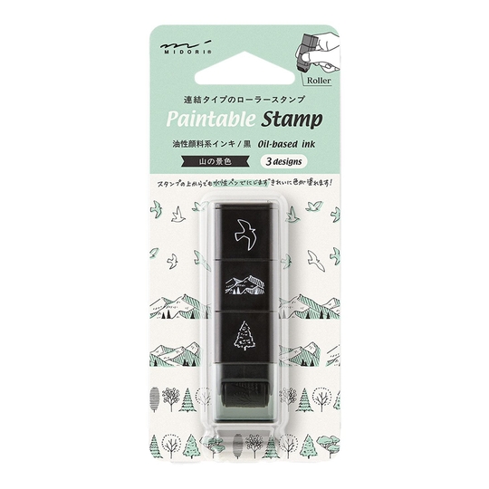 Midori Paintable Stamp Timbro Roller Mountain View